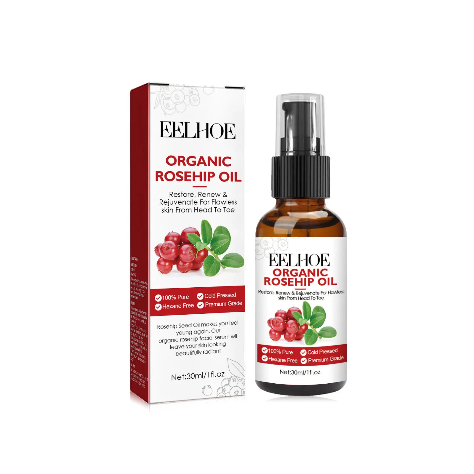 Face Oil Rosehip - Suero Facial de aceite de rosa
