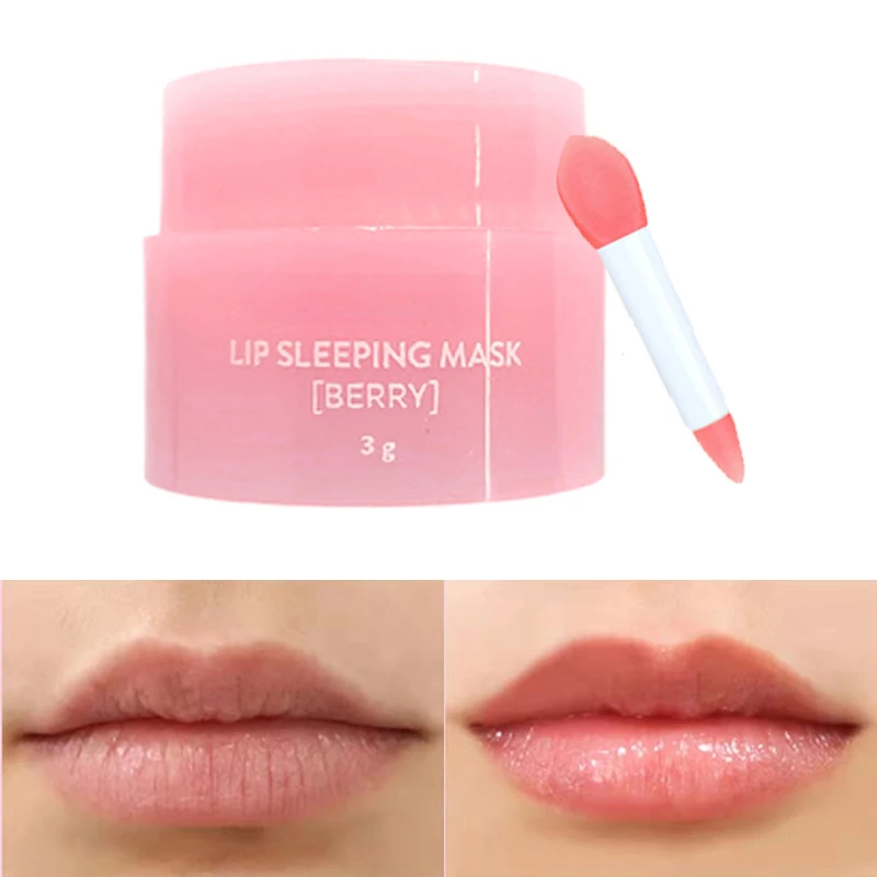 Night Cream - Mascarilla de labios coreana 3g, máscara